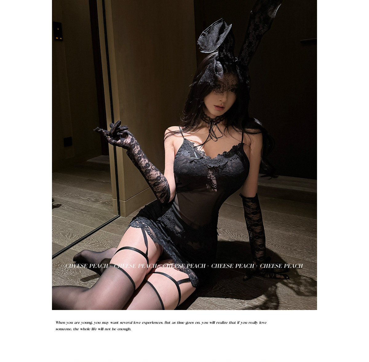 西诗白夜魅影*性感纯欲蕾丝网纱吊带内衣约会连衣裙性感睡裙 9
