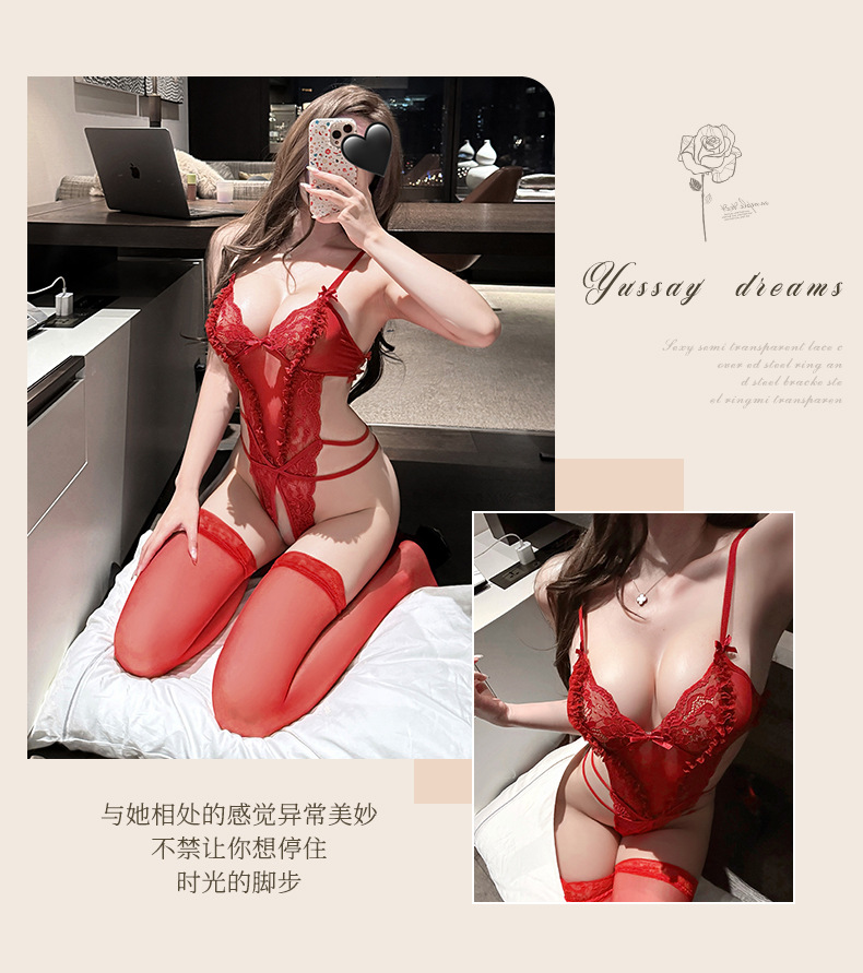 夜听香情趣内衣性感连体衣女纯欲蕾丝诱惑睡衣免脱制服套装 10