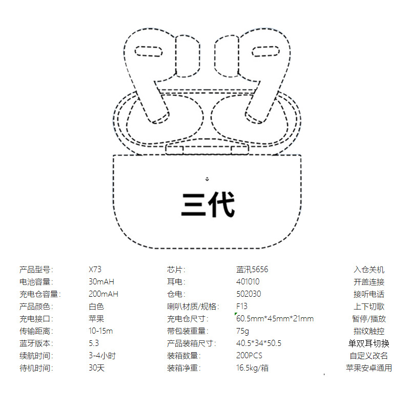 华强北高品质pro4四代双耳入耳式超长续航真无线蓝牙耳机厂家批发 9