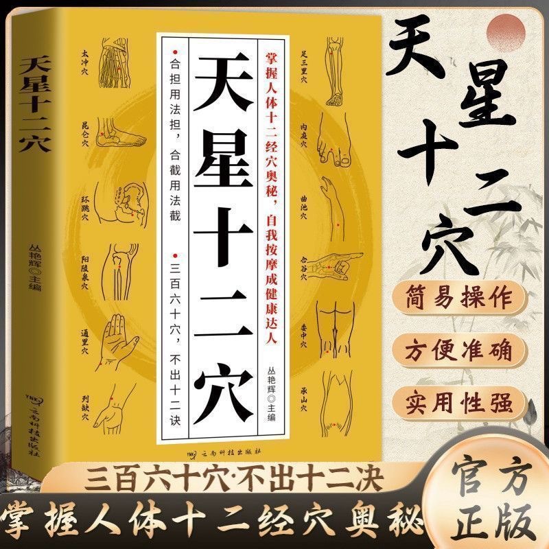 正版天星十二穴掌握人体十二经穴奥秘自我按摩成健康达人中医基础