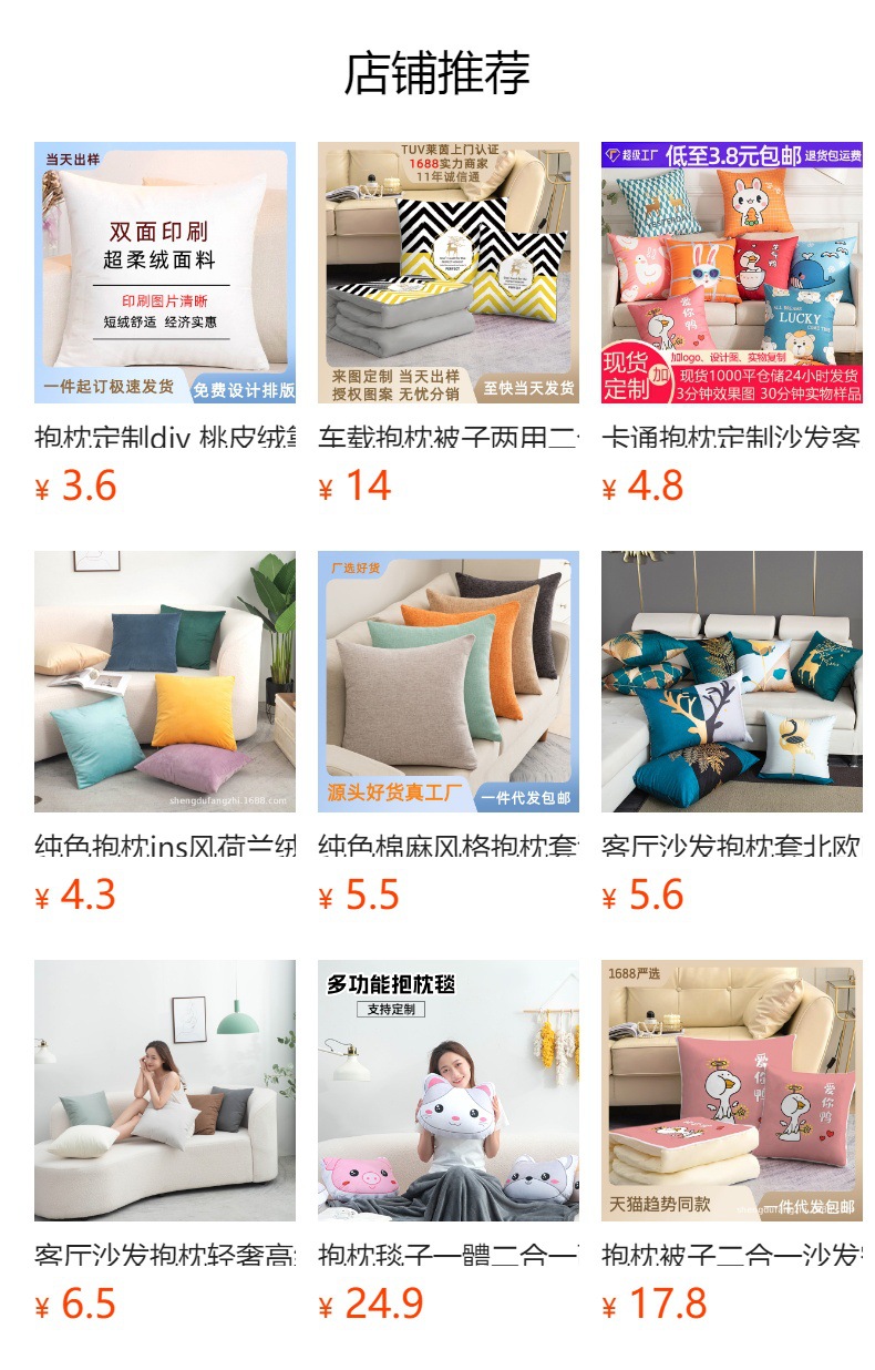 胜都抱枕芯磨毛布靠枕芯沙发套内芯白色靠垫芯腰靠内胆跨境批发 1