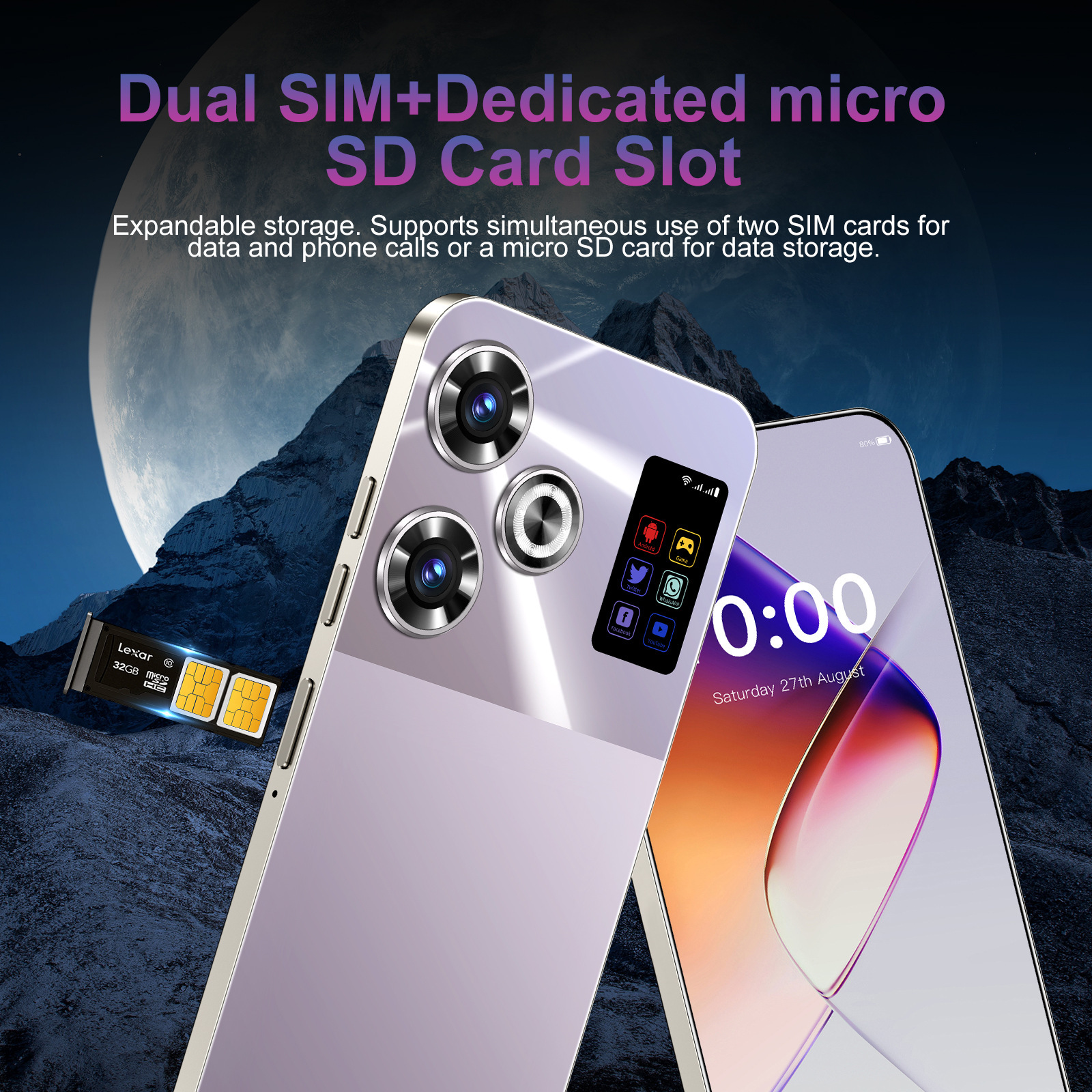 M6Pro新品跨境外贸智能手机安卓7.3英寸2+16G低价真4核全网通现货 12