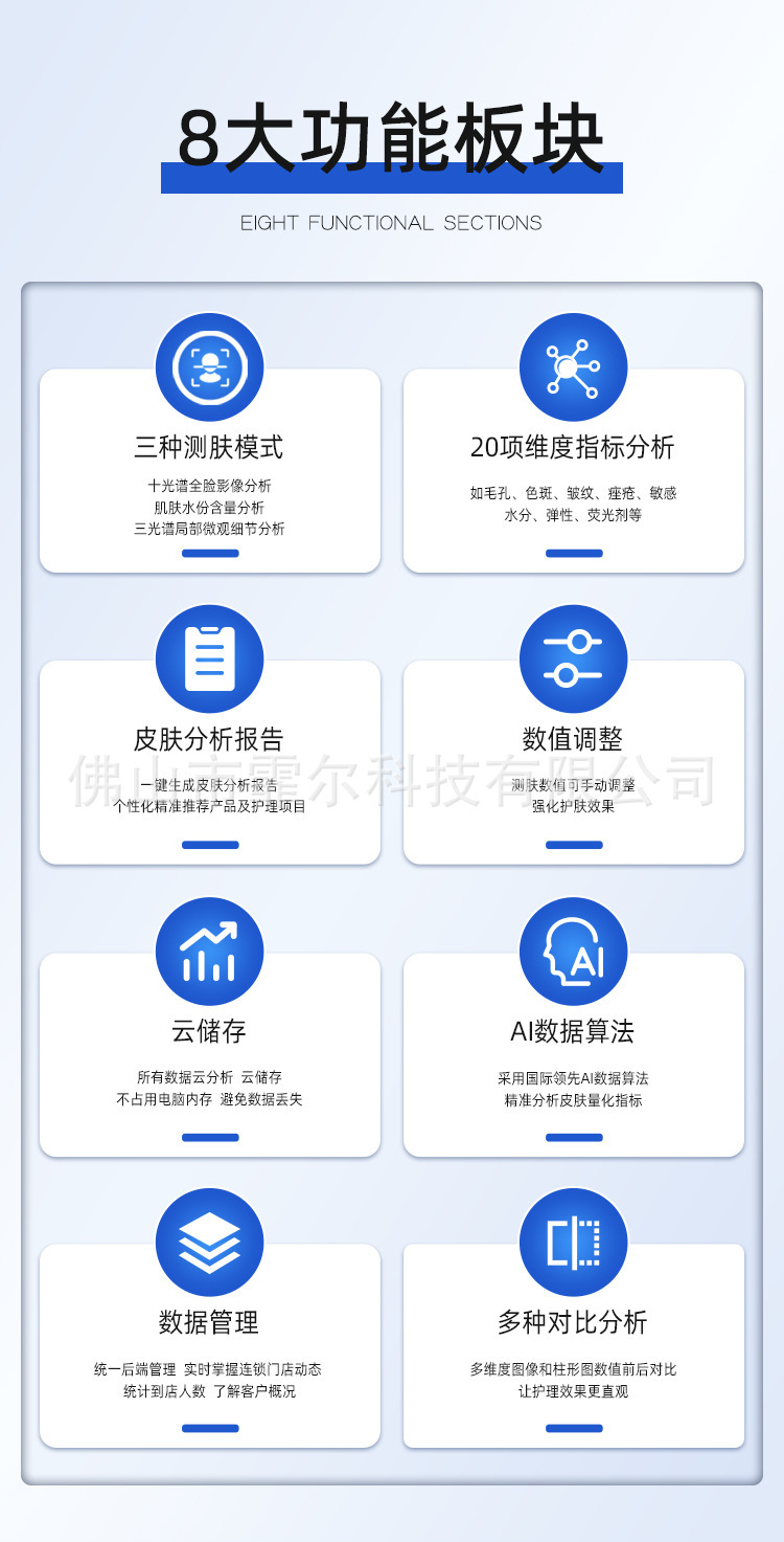 工厂直销AI智能测肤仪吉利猫外贸款肌肤全脸分析皮肤健康设备跨境 4