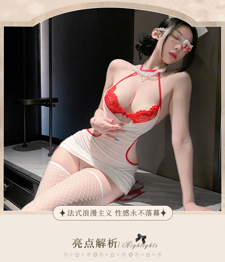 夜听香情趣内衣性感护士纯欲诱惑角色扮演包臀裙制服调整qqny镂空 4