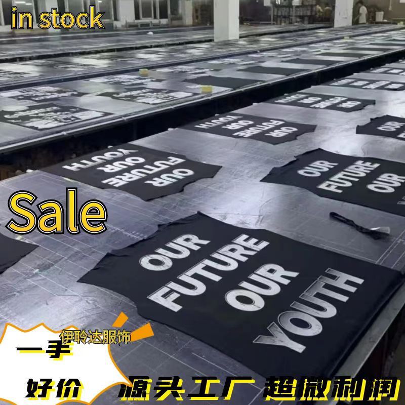 跨境批发木棉花休闲百搭全系列发泡印花卫衣卫裤简约休闲短袖短裤 16