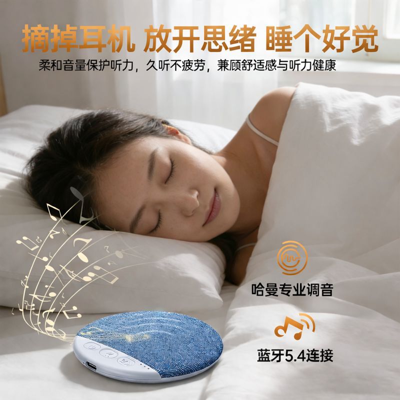 跨境枕边音响枕下音碟蓝牙音响音箱定时睡眠白噪音超薄工厂批发 9