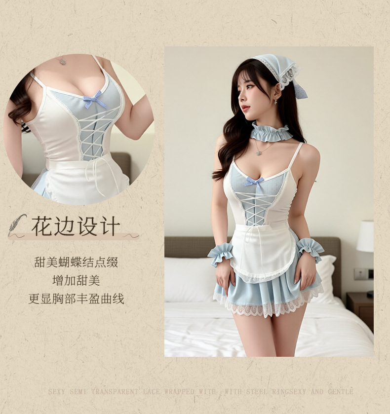 夜听香情趣内衣女性感可爱女仆小胸透视火辣调情床上制服诱惑 4