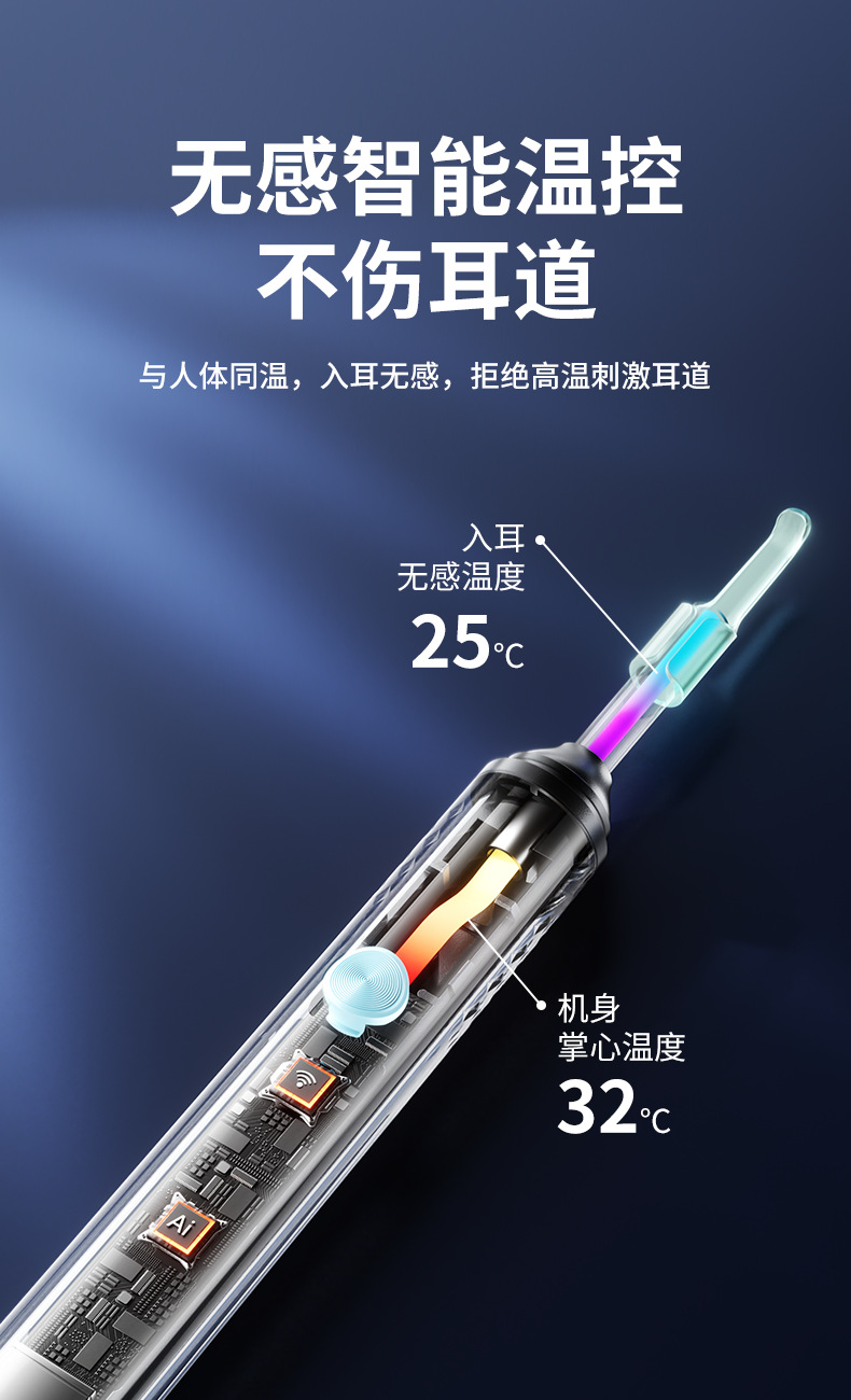 可视挖耳勺高清内窥镜专业儿童掏耳工具无线蓝牙发光采耳神器工具 16