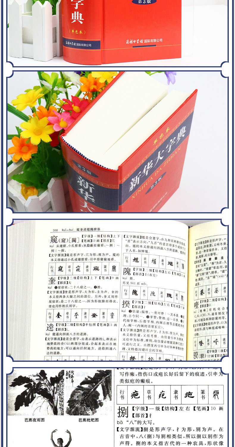 新华大字典第3版单色本新版第三版32开大开本精装版 商务印书馆 5