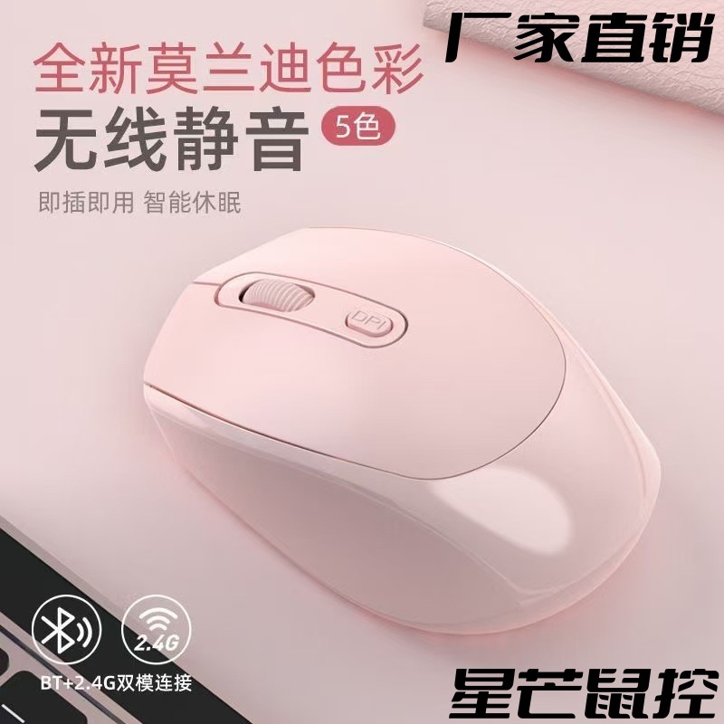 跨境工厂双模蓝牙充电鼠标轻巧携带平板电脑蓝牙静音充电无线鼠标 1