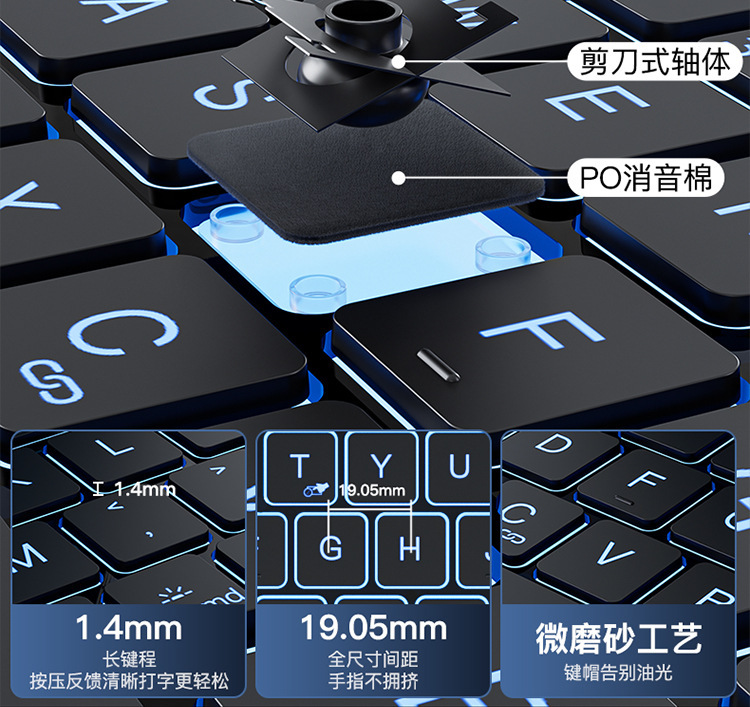 镭雕注音11代iPad妙控键盘Pro11英寸Air6七色背光蓝牙10代跨境 15