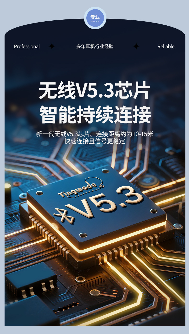 爆款热销颈挂式无线耳机电量数显超长待机挂脖运动高音质蓝牙耳机 5