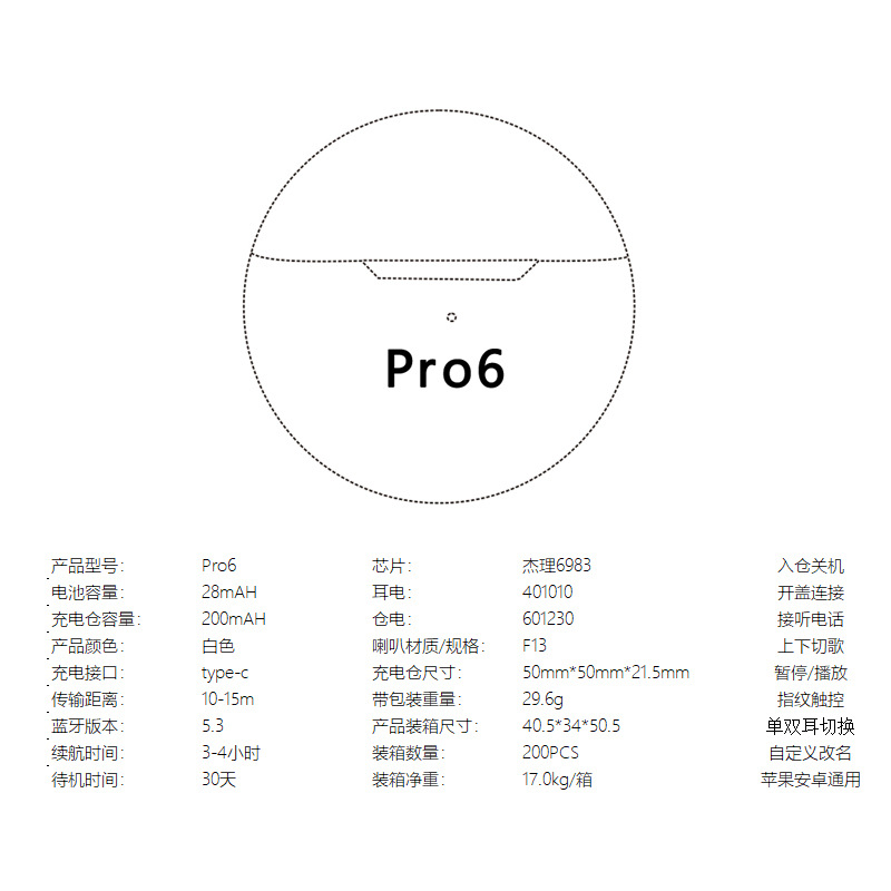 华强北高品质pro4四代双耳入耳式超长续航真无线蓝牙耳机厂家批发 7