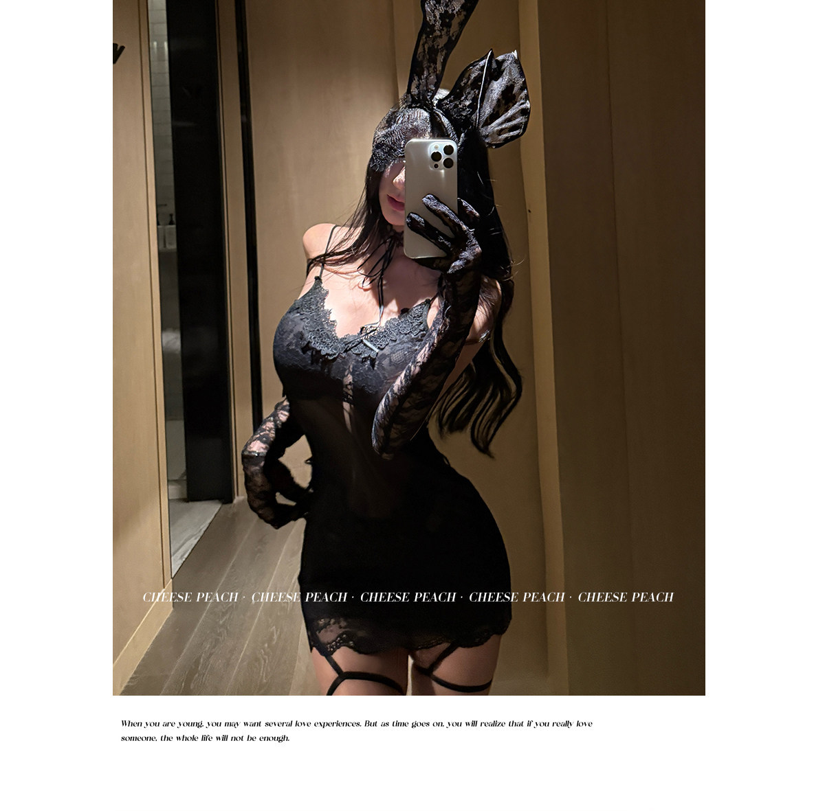 西诗白夜魅影*性感纯欲蕾丝网纱吊带内衣约会连衣裙性感睡裙 10