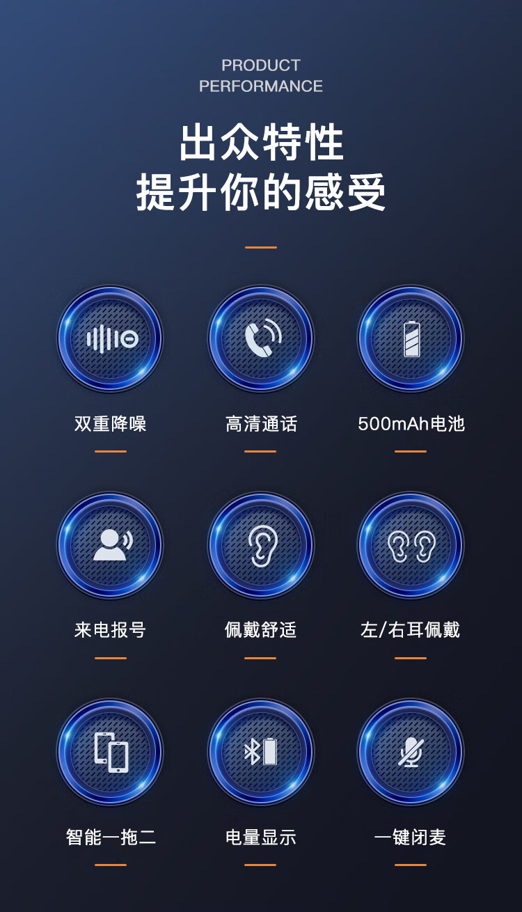 挂耳式Ai翻译无线蓝牙耳机单耳YYK526开车降噪续航电司机专用耳机 5
