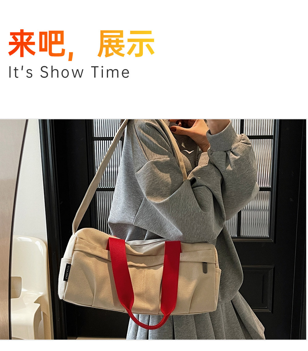 定制LOGO瑜伽健身包行李袋收纳运动训练单肩包出差轻便斜挎旅行包 18