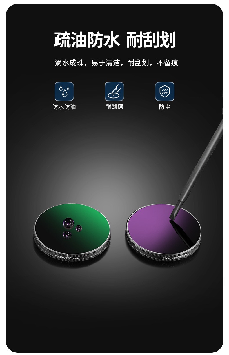 运动相机滤镜CPL偏振ND减光镜UV保护镜适用DJI大疆Action3/4/5PRO 15