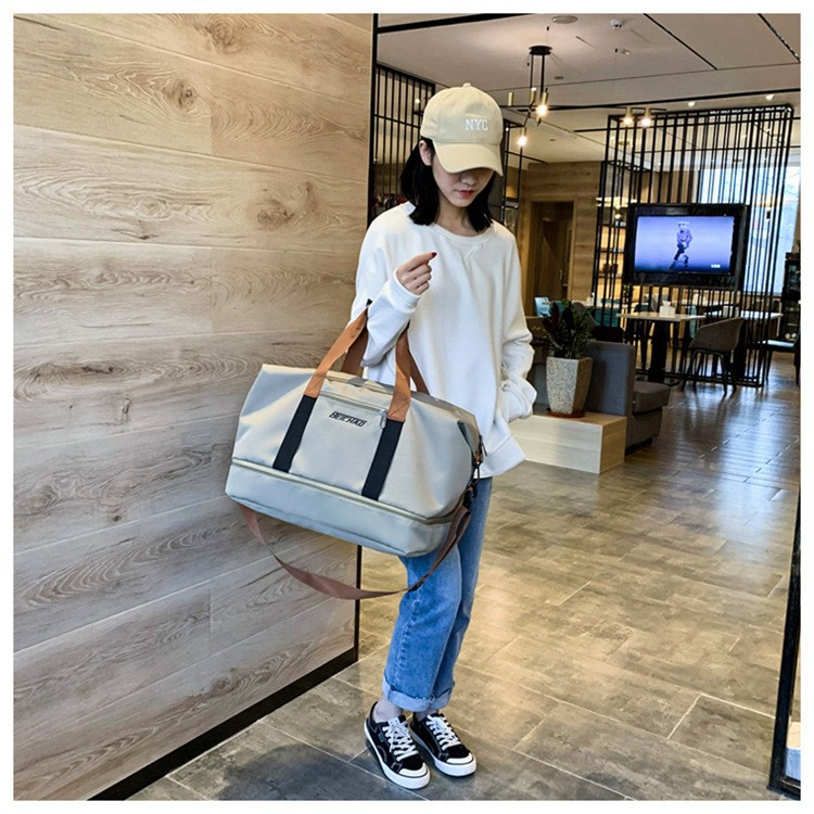 新款行李收纳短途旅行包大容量独立鞋仓健身包可套拉杆出差手提包 32