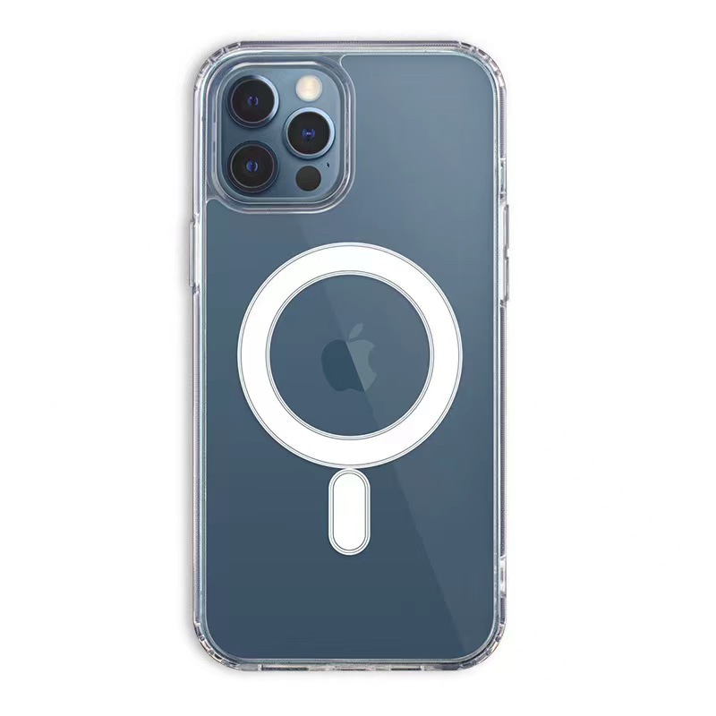适用苹果15 Magsafe磁吸手机壳iPhone14 pro透明无线充保护壳防摔 16