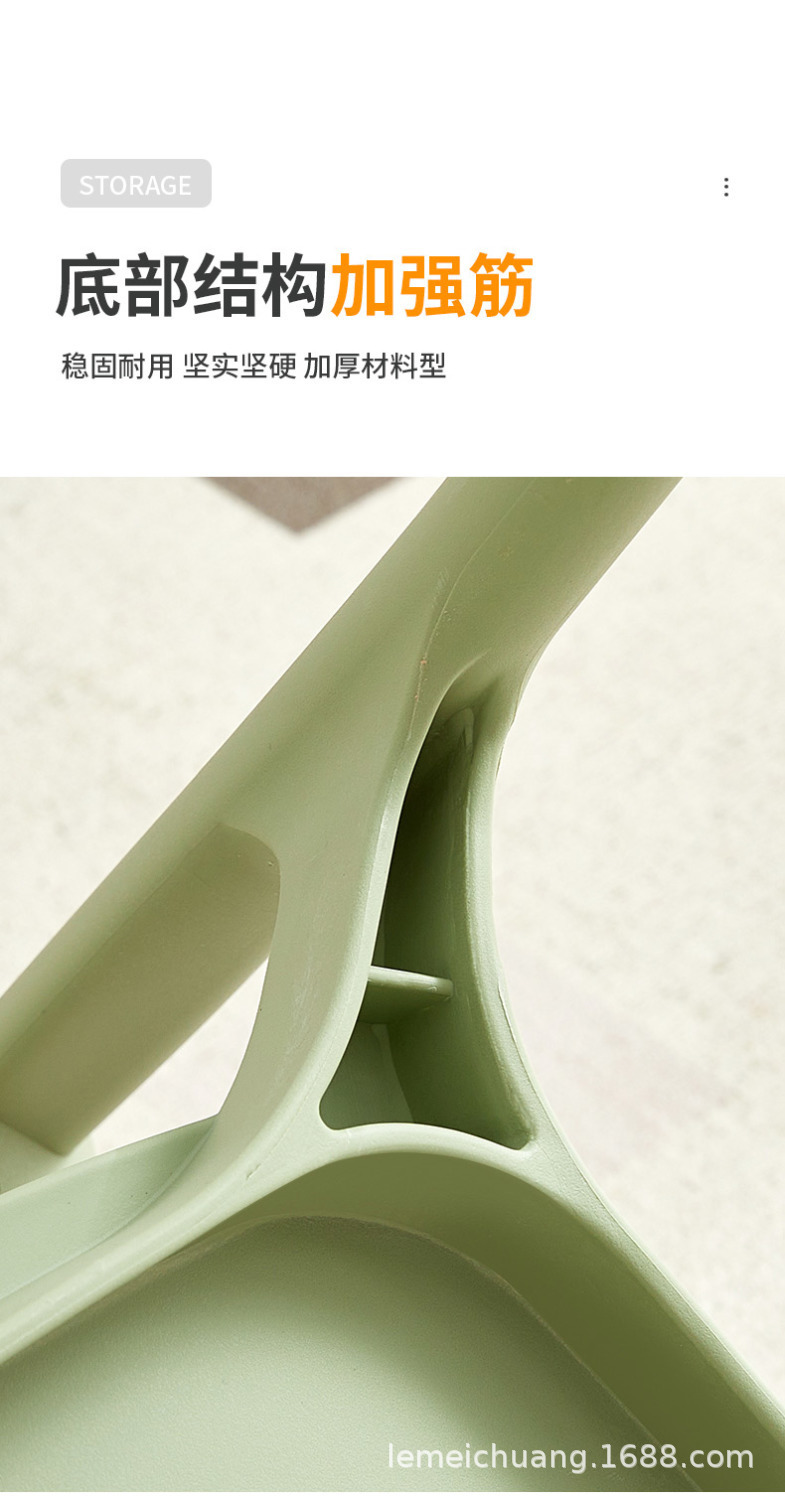 塑料椅子北欧餐厅加厚靠背椅家用餐桌商用餐椅简约凳子轻奢现代 17