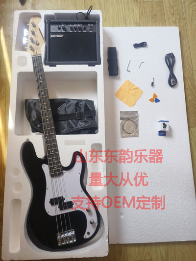 工厂直营；电贝司四弦  电贝斯套装  低音吉他  儿童初学专业 P贝 25