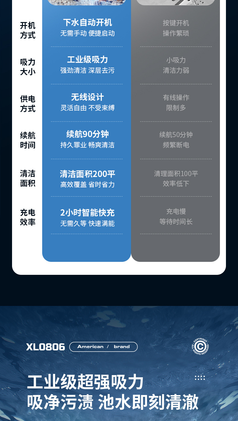 机器人过滤水龟池底部手持清洁水下清理鱼池吸尘吸粪游泳池吸污机 15