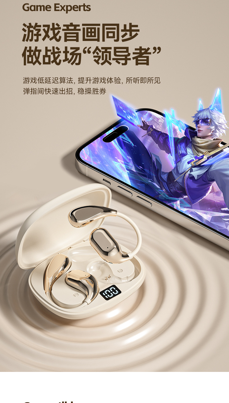 适用苹果iPhone16/15/14/13/12/Pro/Max专用挂耳式无线蓝牙耳机 8