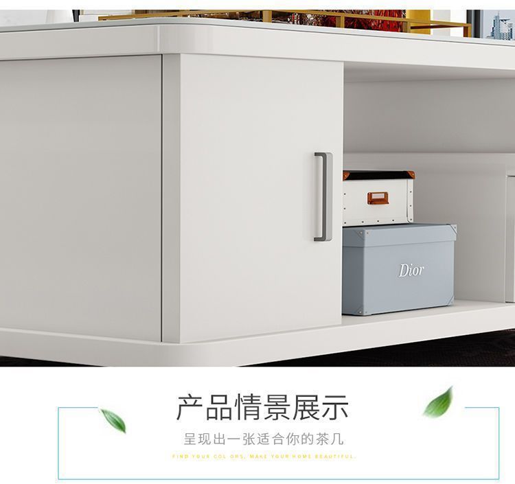小户型茶几简约电视柜茶几组合小户型钢化客厅玻璃茶桌桌茶几客厅 12