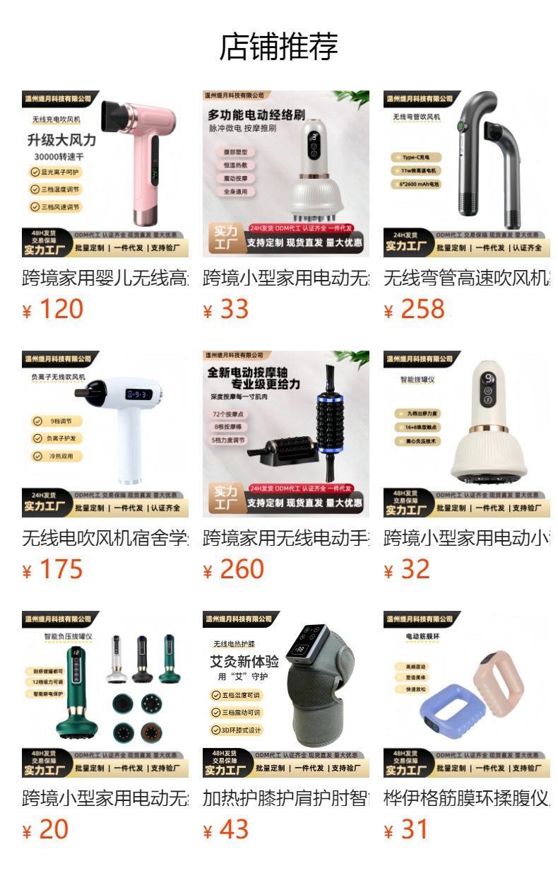 跨境家用无线吹风机高速静音大风力电吹风负离子小家电迷你批发 1