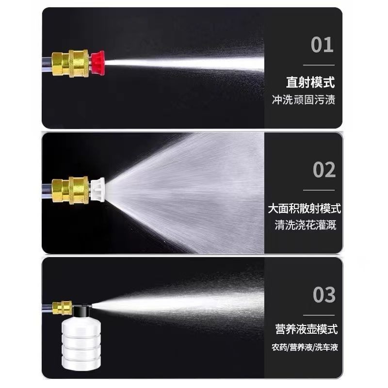 无线高压洗车水枪家用洗车机充电喷水枪便携式大功率锂电池洗车枪 5