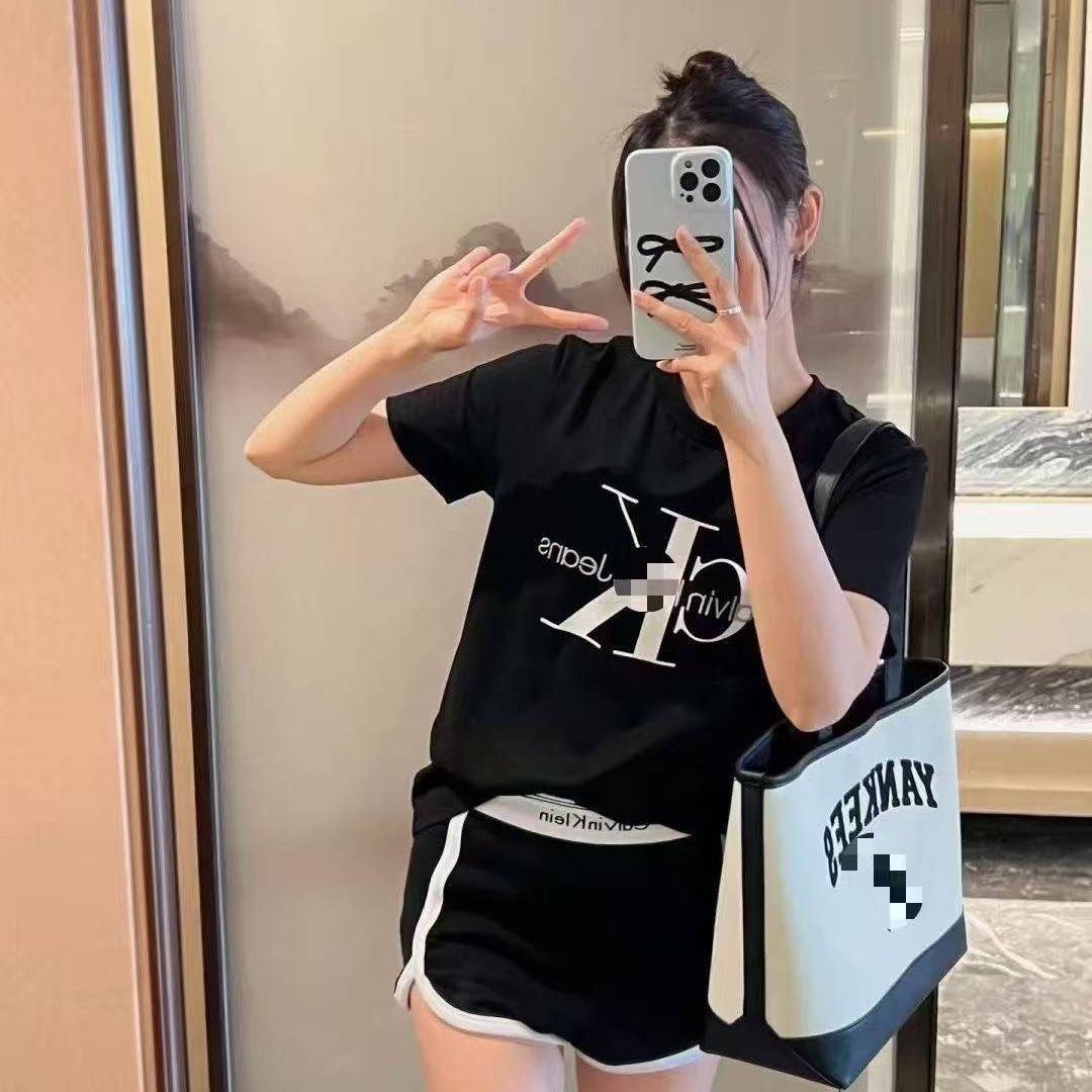 正确版C家秋季长袖T恤字母刺绣K宽松休闲男女情侣同款一件代发 4