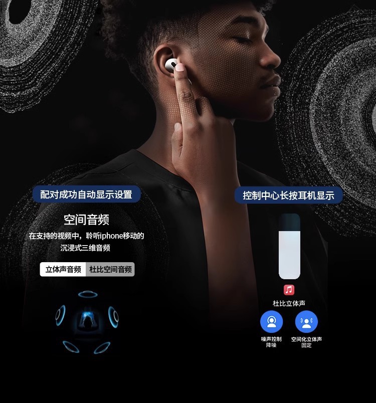 2026新款Ari4华强北6代无线蓝牙耳机入耳式ANC主动降噪适用于苹果 5