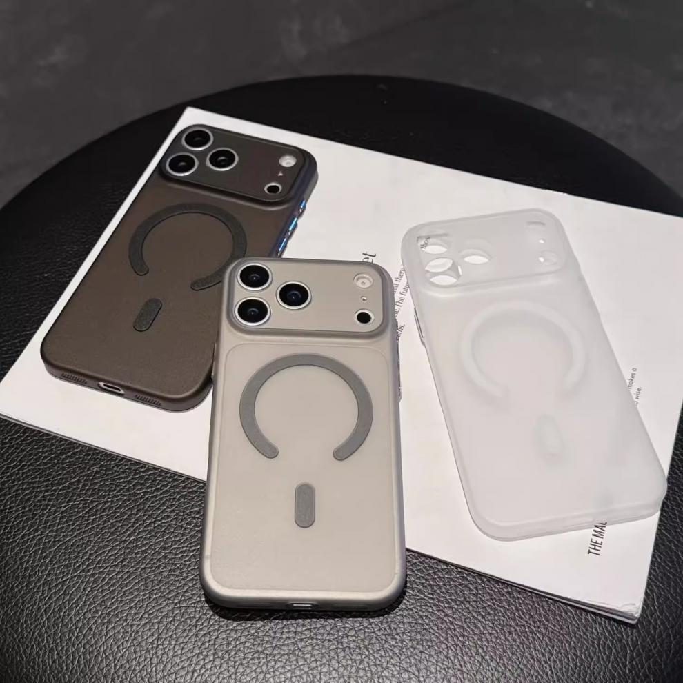 超薄磨砂软壳苹果17promax新款手机壳 磁吸16pro全包Ai相机按键15 5