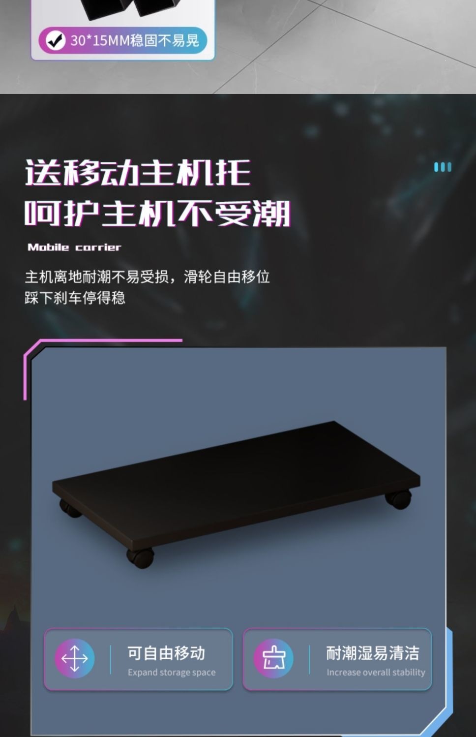 书桌长条书桌双人电脑桌台式桌子家用电脑桌工作台情侣并排电竞桌 9
