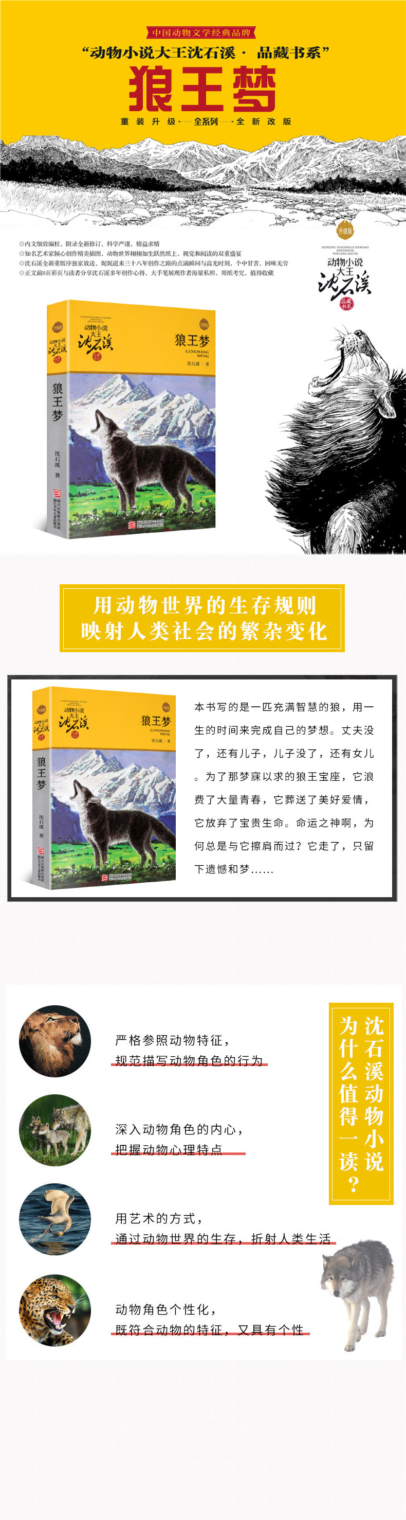 狼王梦正版沈石溪动物小说江少年儿童出版社三四五六年级小学 1