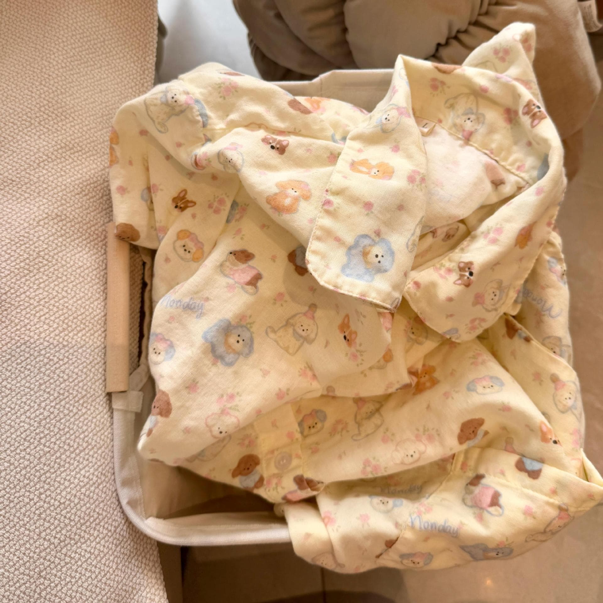 夏日新款~娃娃领短袖短裤A类100棉双层纱睡衣家居服纱布卡通可爱 8