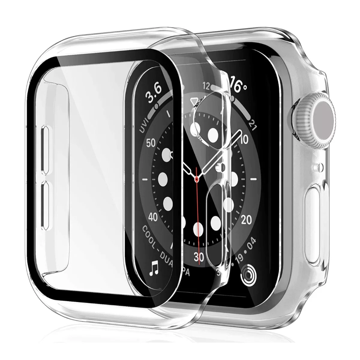 适用iWatchs10苹果手表s9钢化膜保护壳一体式全包保护套SE/7/6/5/