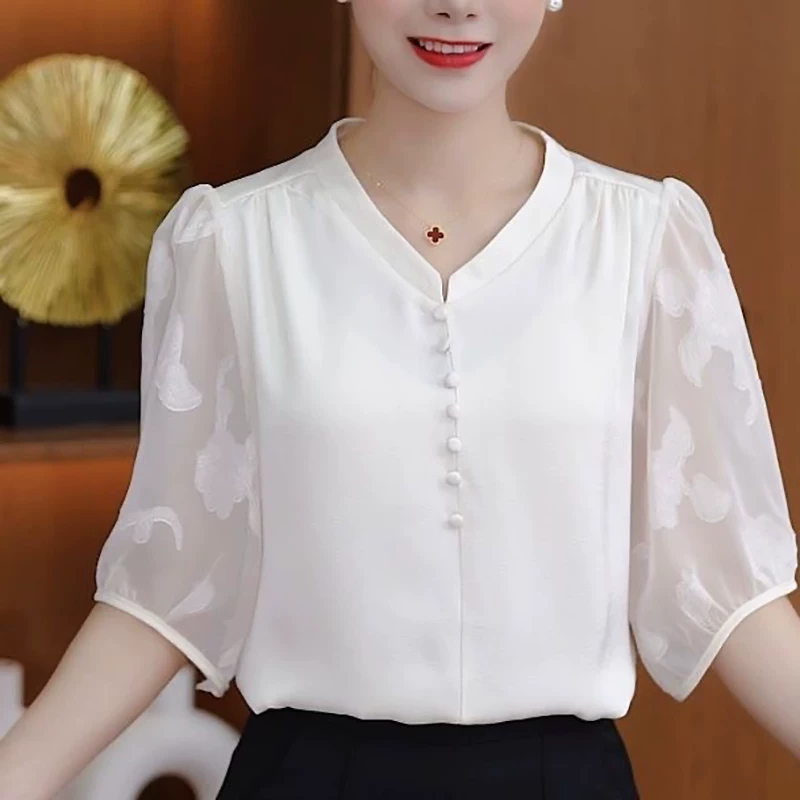 H 高级感夏季新款气质减龄洋气上衣轻奢风设计感百搭修身显瘦上衣