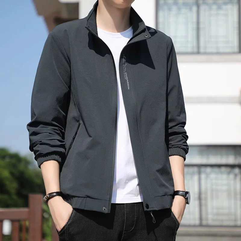 稻草人正品2025春秋季新款男士外套春款休闲夹克潮流男装棒球服衣