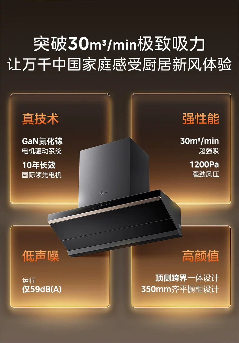 美的小西梅油烟机AK7PRO飓风版蒸汽洗家用厨房大吸力旗舰AK9PRO 18