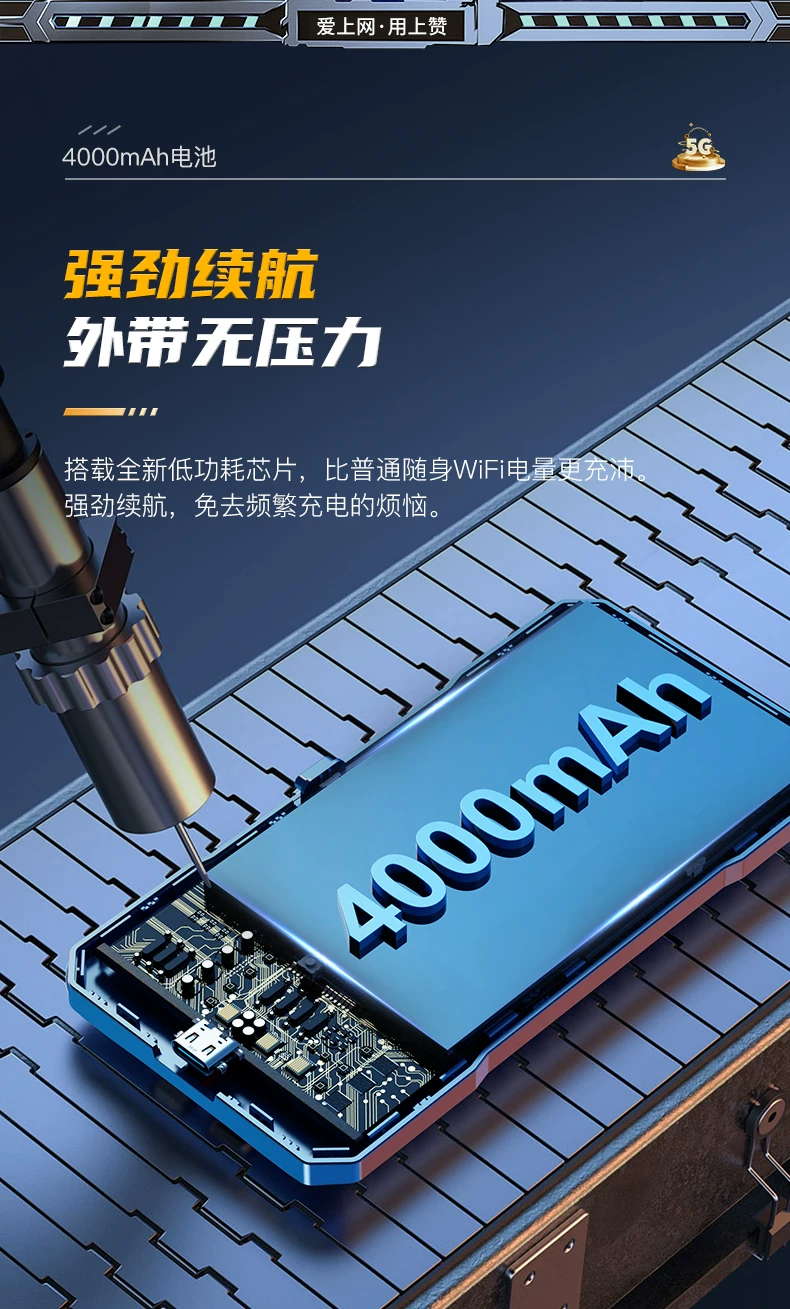 上赞SZ50Airturbo 5G无线移动随身WiFi新款移动电信双5G路由器无线网络全国通用车载新款随身WiFi 11