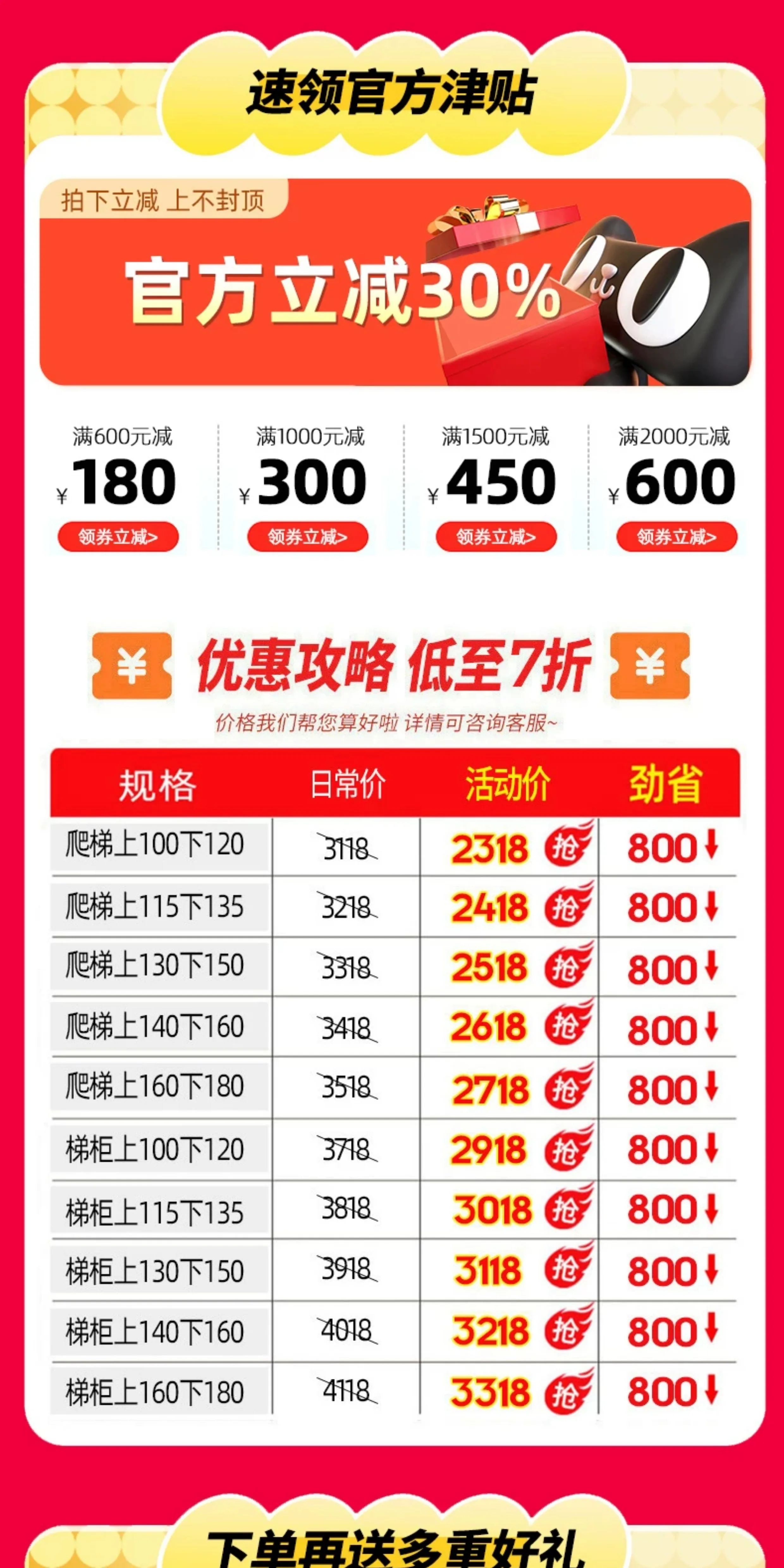 上下铺双层床胡桃木多功能上下床儿童床姐弟互不干扰子母床高低床 2