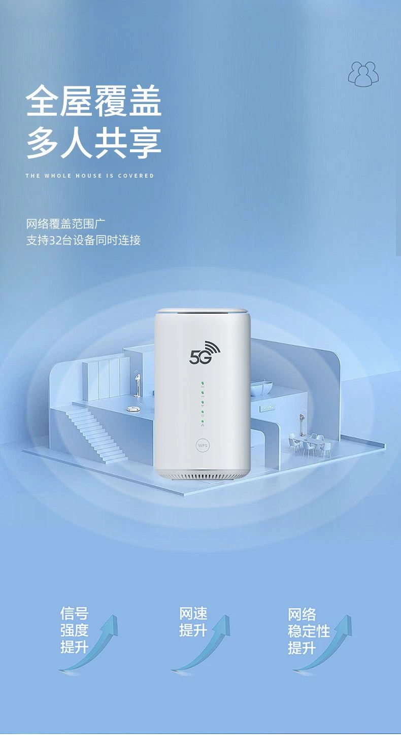 5g插sim卡高速千兆无线港澳台国际全网通室内家用路由器无线wifi6 9