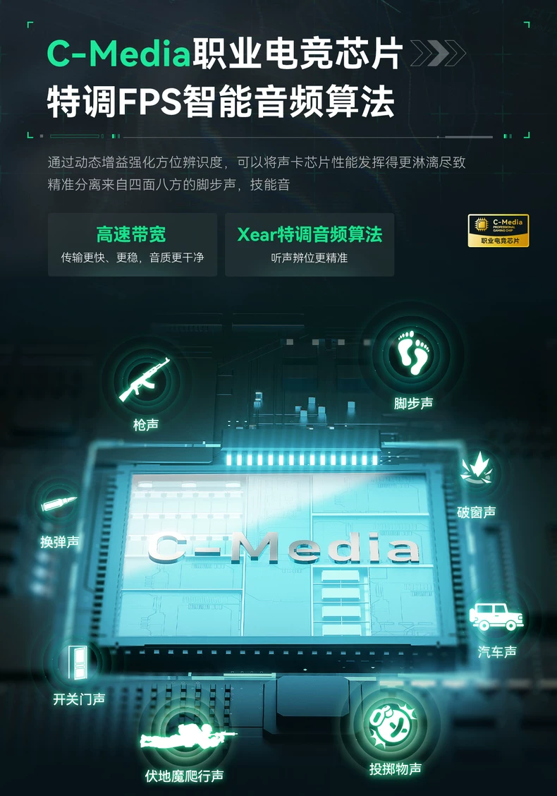 VGN周听Pro Max【林树同款】头戴式电竞游戏耳机无线蓝牙听声辨位 15
