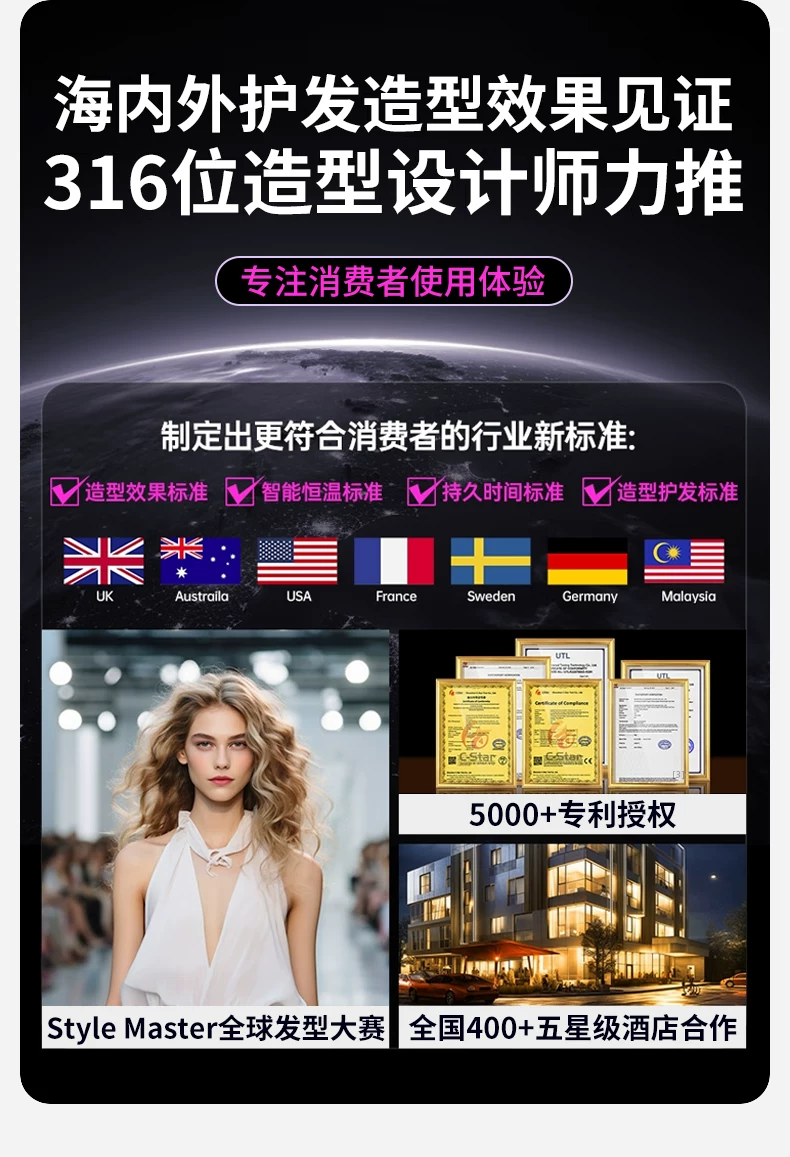 德国艾文礼无线电夹板直发卷发棒两用负离子拉直板夹便携直发神器 16