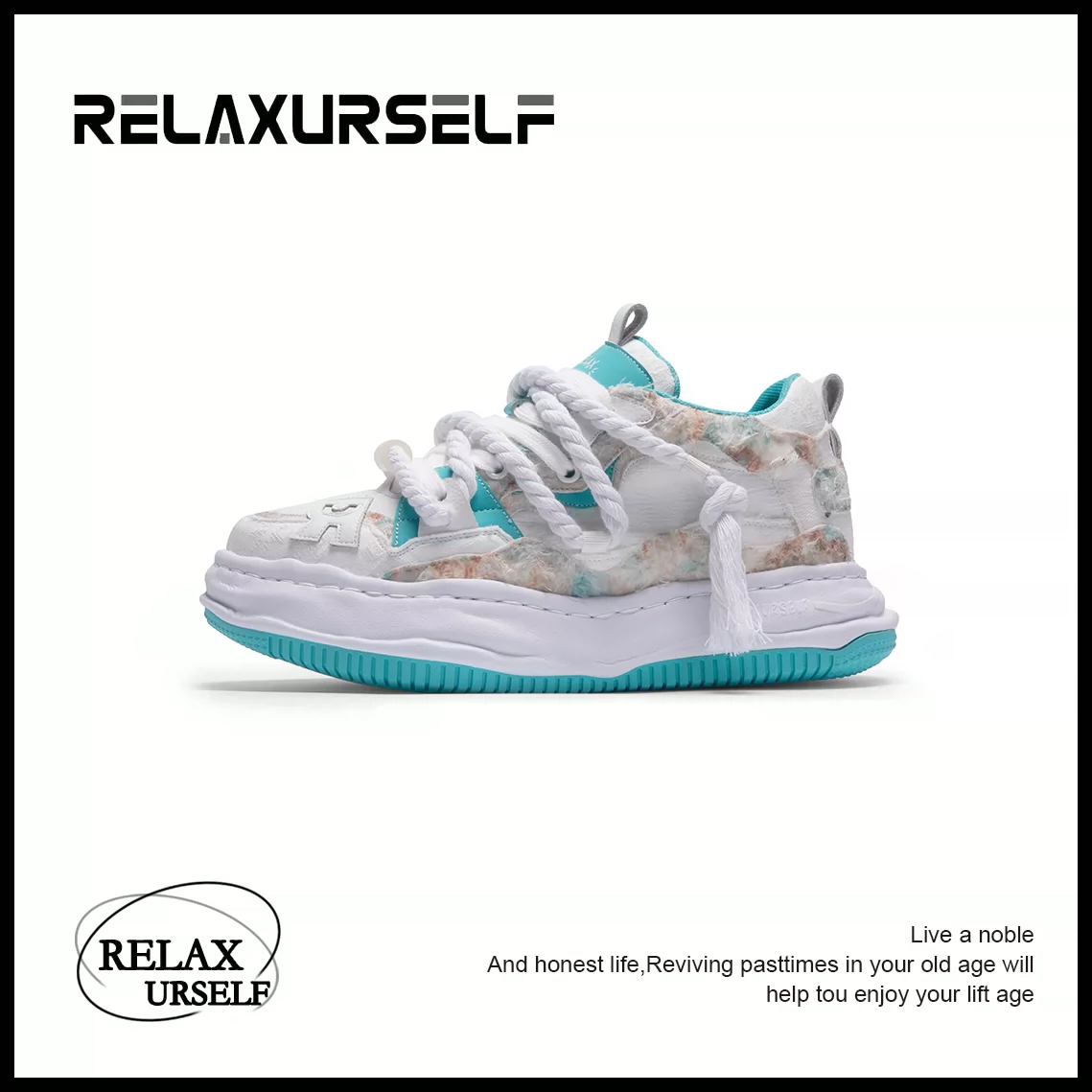 RELAXURSELF情侣隐形增高国潮板鞋品牌休闲时尚百搭男女同款潮鞋 10