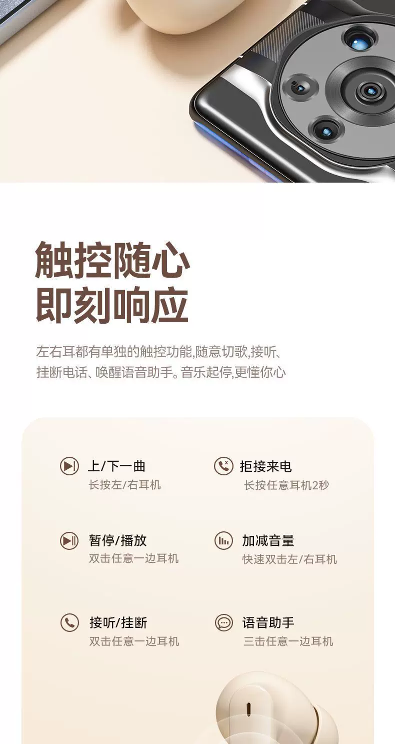 2025新半入耳式蓝牙耳机无线动降噪蓝牙耳机超长续航数显蓝牙耳机 13