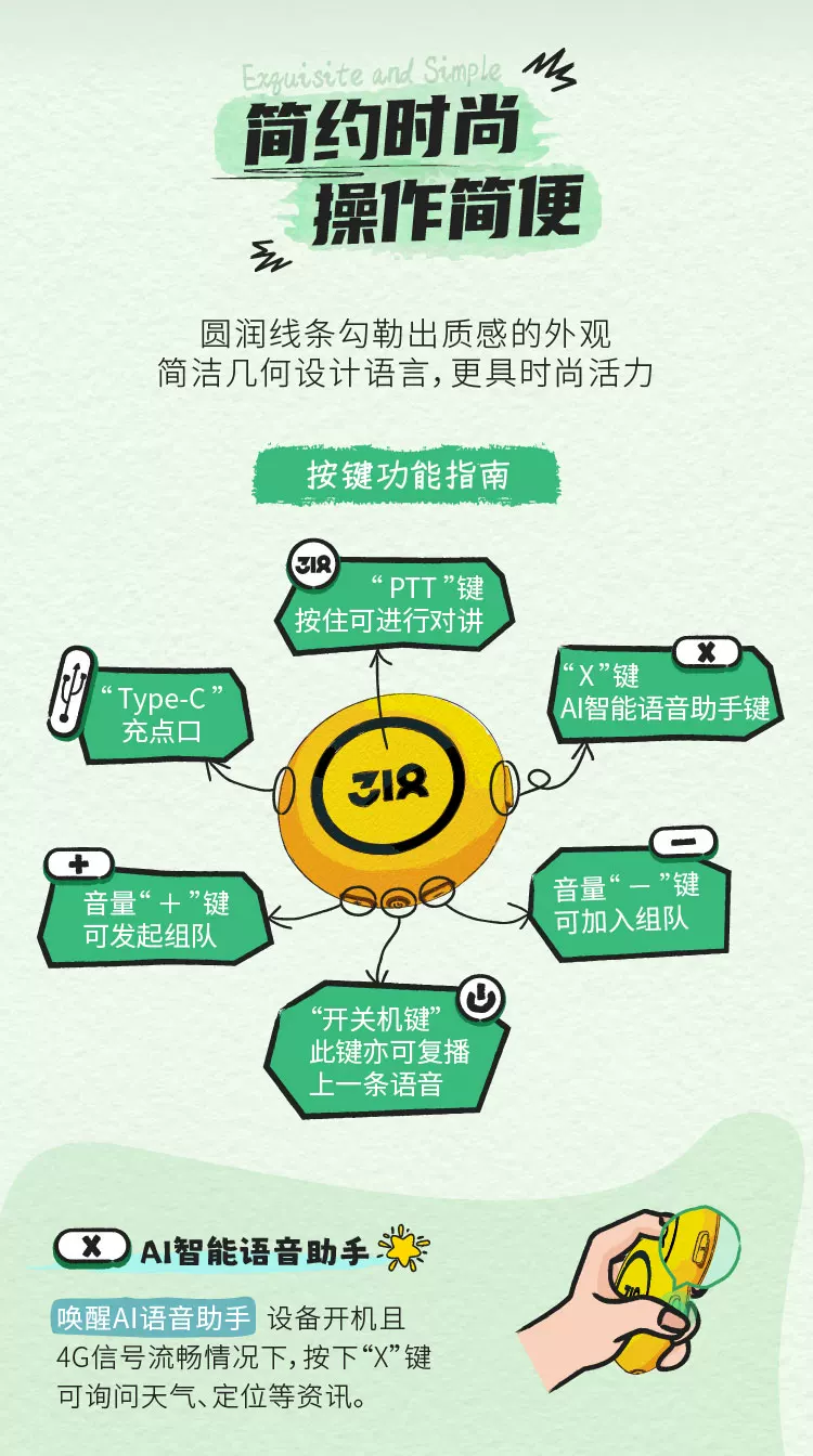 318儿童户外运动对讲机一对亲子AI机器人豆包智能5000公里滑雪 14