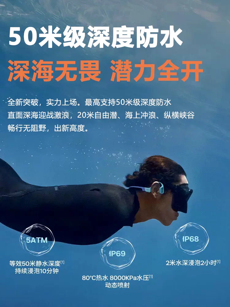 Shokz韶音OpenSwim Pro2 S720骨传导游泳耳机户外运动跑步无线MP3 5