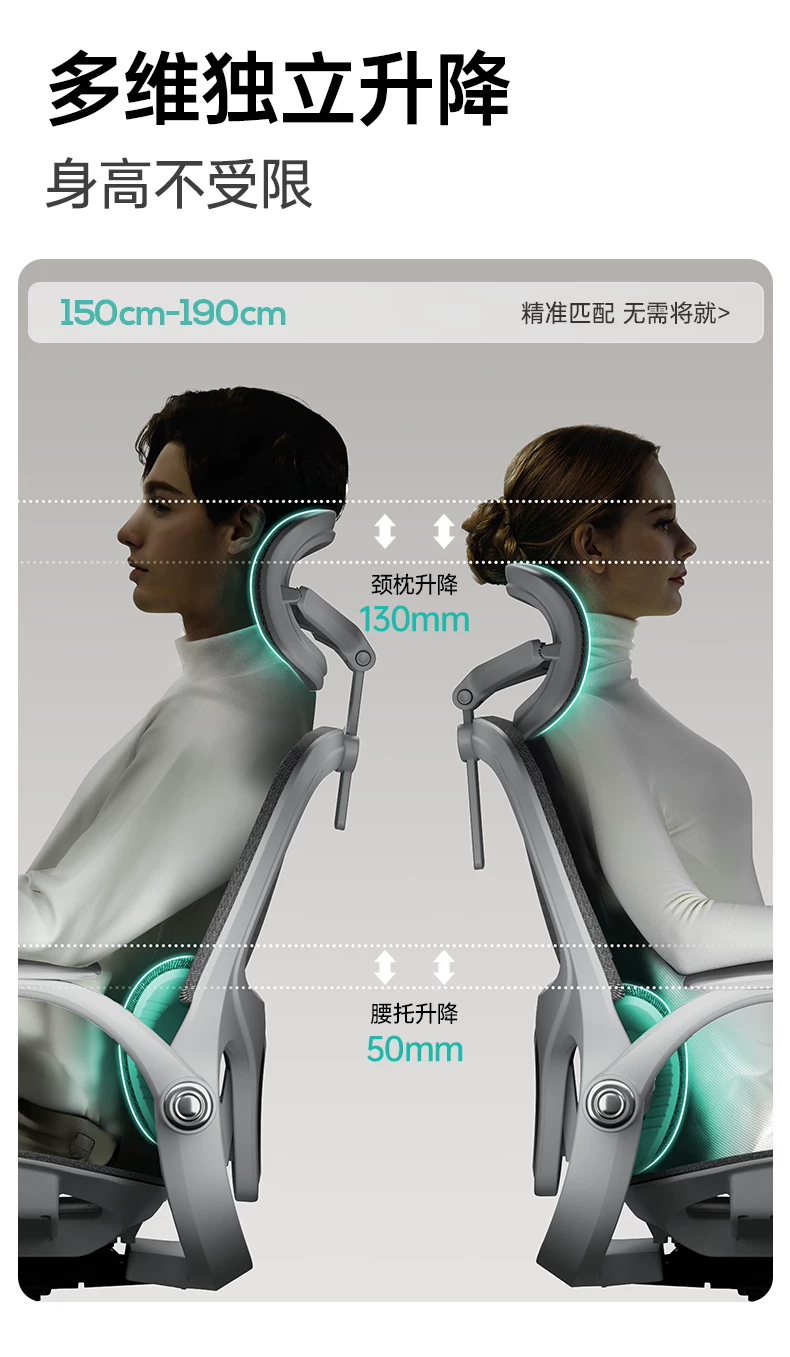 黑白调P2Pro二代人体工学椅电竞椅电脑椅家用久坐办公椅学习椅 28